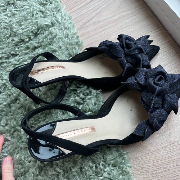 Sophia Webster Suede Glitter Pumps - Picture 2 of 7